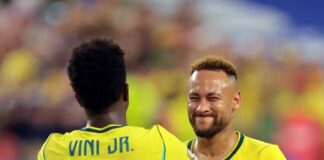 Brasil vence a Escócia com 2 gols de Vini Jr.