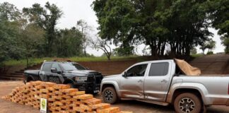 BPFRON apreende mais de uma tonelada de maconha e recupera caminhonete roubada em Santa Helena