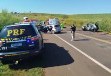 Colisão frontal na BR-369 deixa dois mortos e três feridos graves em Bandeirantes