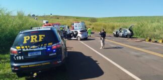 Colisão frontal na BR-369 deixa dois mortos e três feridos graves em Bandeirantes