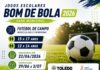 Estão abertas as inscrições para a Fase Municipal dos Jogos Escolares do PR 2026 “Bom de Bola”