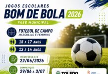 Estão abertas as inscrições para a Fase Municipal dos Jogos Escolares do PR 2026 “Bom de Bola”
