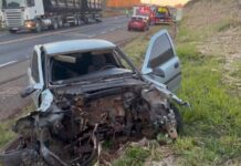 Grave acidente na PRC-280 em Vitorino deixa ferido em estado grave após colisão entre dois carros e caminhão