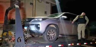 Hilux furtada em Cascavel é recuperada após perseguição e fuga em Marechal Rondon