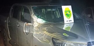 Hilux furtada em Umuarama é recuperada pela PM em Francisco Alves após cerco policial