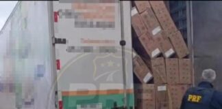 Homem com caminhão carregado com 250 mil maços de cigarros é preso em Guaíra