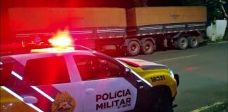 Homem é detido e carreta Bitrem apreendida na região após furto de carga de soja