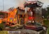 Incêndio de grandes proporções consome residência no interior de Santa Helena