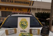 Jovem é preso transportando mais de dois quilos de crack em rodovia do Noroeste do Paraná
