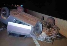 Motorista fica ferido após capotar carro sobre ponte entre Toledo e Ouro Verde do Oeste