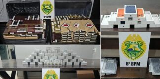 Operação Faro apreende cigarros e 35 celulares estrangeiros em ações contra descaminho no Oeste do Paraná