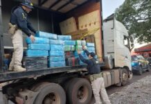 PRF apreende caminhão com quase duas toneladas de maconha na BR-163 em Marechal Rondon