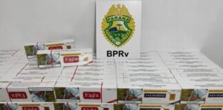 Polícia Rodoviária apreende 150 pacotes de cigarros contrabandeados na PR-364, em Terra Roxa
