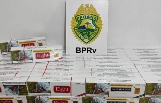 Polícia Rodoviária apreende 150 pacotes de cigarros contrabandeados na PR-364, em Terra Roxa