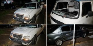 Quatro veículos ficam danificados em acidente no Jardim Gisela, em Toledo