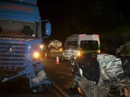 Três mortes na hora e vários feridos foi o resultado de um acidente em Guaraniaçu