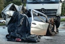 Colisão entre Gol e caminhão baú deixa três mortos e um ferido grave na BR-277 em Laranjeiras do Sul