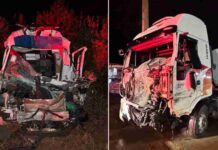 Batida entre caminhão e van deixa dois mortos e um ferido grave no Paraná