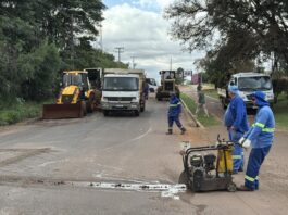 Acesso à estrada para São Luiz do Oeste é bloqueado para obras na pista