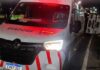 Caminhão carregado com frango congelado tomba no Trevo Cataratas