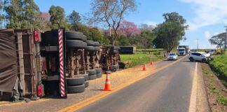 Colisão frontal entre carreta e SUV é registrada na PRC-467 em Marechal Cândido Rondon