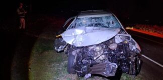Colisão traseira entre caminhão e Fiat Toro é registrada em Palotina