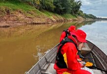 Equipes encerram 2º dia de buscas sem localizar jovem que se afogou em Douradina