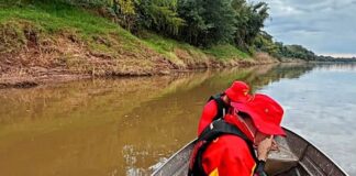 Equipes encerram 2º dia de buscas sem localizar jovem que se afogou em Douradina
