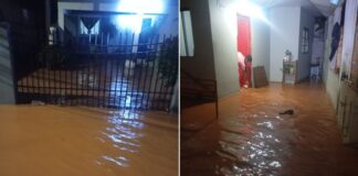 Forte chuva provoca alagamento de 40 casas em Santo Antônio do Sudoeste