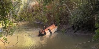 Homem de 59 anos morre após carro cair de ponte em Terra Roxa