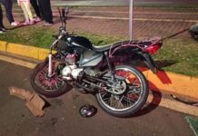 Motociclista envolvido em suposto racha bate em carro e fica ferido na Avenida Parigot de Souza