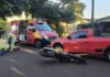 Motociclista fica ferido em acidente com picape no Jardim Paraíso, em Toledo