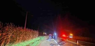 Motociclista morre em colisão frontal na PR-495, em Medianeira