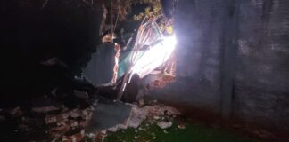 Motorista é preso por embriaguez ao volante após bater e derrubar muro na Rua São João