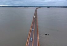Obras na Ponte Ayrton Senna alteram trânsito entre Paraná e Mato Grosso do Sul