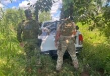 PF de Guaíra apreende caminhonete com aproximadamente uma tonelada de maconha