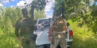 PF de Guaíra apreende caminhonete com aproximadamente uma tonelada de maconha