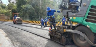 Ponte do Marreco começa a receber camada asfáltica e adequação de acessos