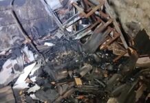 Suspeita de incêndio criminoso mobiliza bombeiros em imóvel abandonado no Centro de Toledo