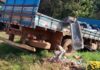 Trabalhador morre eletrocutado após caminhão desgovernado atingir postes durante carregamento de silagem