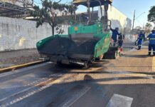 Avenida Nossa Senhora de Fátima recebe obra de recape asfáltico