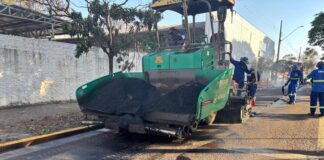 Avenida Nossa Senhora de Fátima recebe obra de recape asfáltico