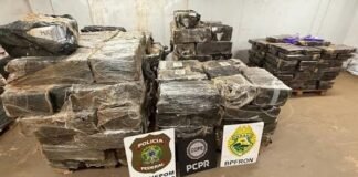 Cerca de uma tonelada de maconha é apreendida em veículo roubado no distrito de Sub-Sede, em Santa Helena