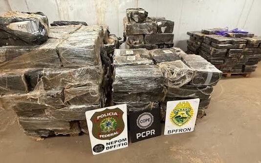 Cerca de uma tonelada de maconha é apreendida em veículo roubado no distrito de Sub-Sede, em Santa Helena