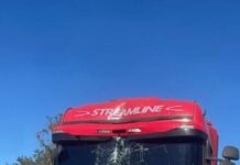 Colisão entre dois caminhões e carro deixa ao menos um ferido e interdita ponte sobre o Rio Piquiri em Palotina