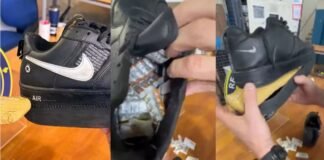 Dono de tênis com formato esquisito que escondia emagrecedores abandonou sapato e não foi encontrado