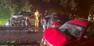 Duas pessoas morrem e 5 ficam feridas em grave acidente na BR 277