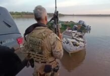 Embarcação vinda do Paraguai é apreendida com mais de meia tonelada de maconha em Santa Helena