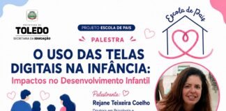Escola de Pais aborda uso das telas digitais na infância em Toledo