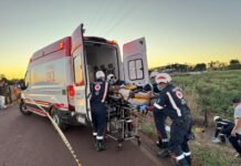 Homem fica gravemente ferido após ser atropelado por carro em Nova Santa Rosa